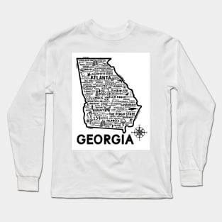 Georgia Map Long Sleeve T-Shirt